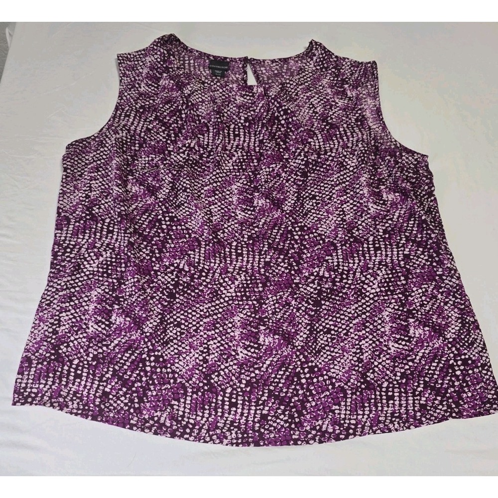 Covington Women's‎ XL Purple Sleeveless Blouse